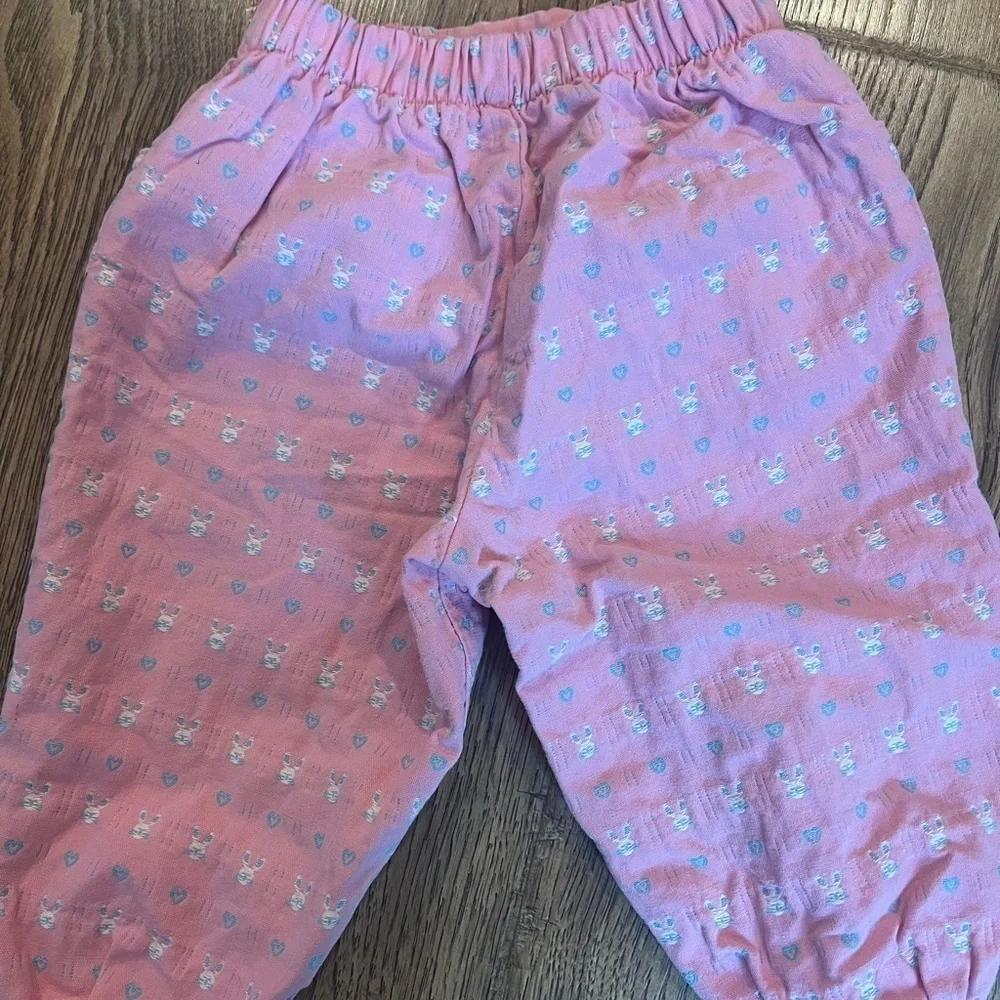 Vintage OshKosh B'Gosh Pink Bunny Pants 24M EUC
